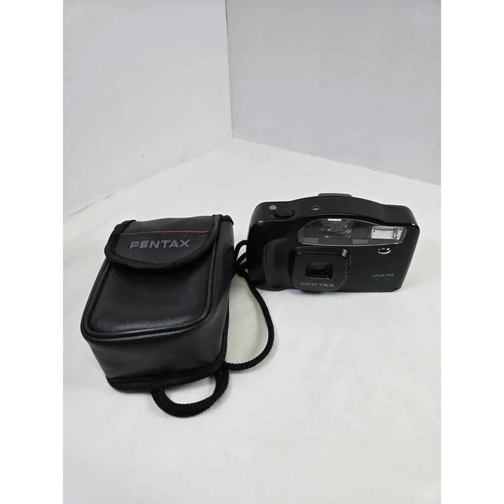 Vintage Pentax Focus Free PC-50 35mm Film Camera Built-In Flash w/ Case